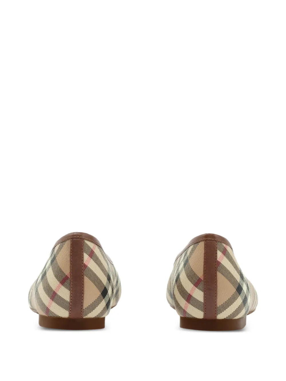 Burberry Check canvas Highgate ballerina's Beige