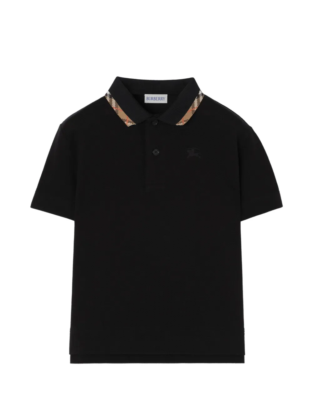 Burberry Kids cotton piqué polo-shirt - Nero
