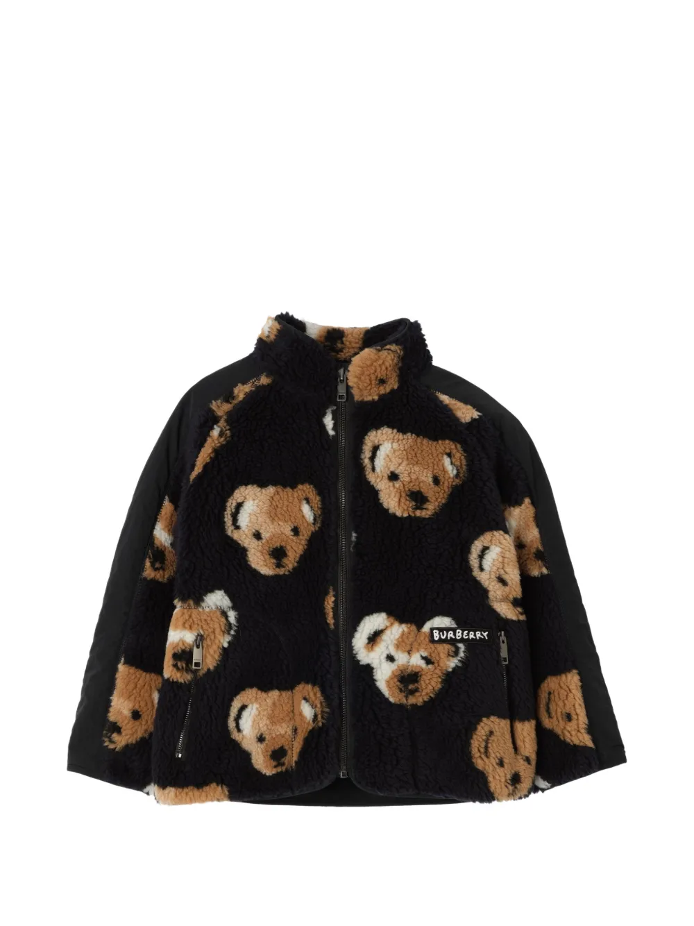 Burberry Kids Thomas Bear fleece jack Blauw