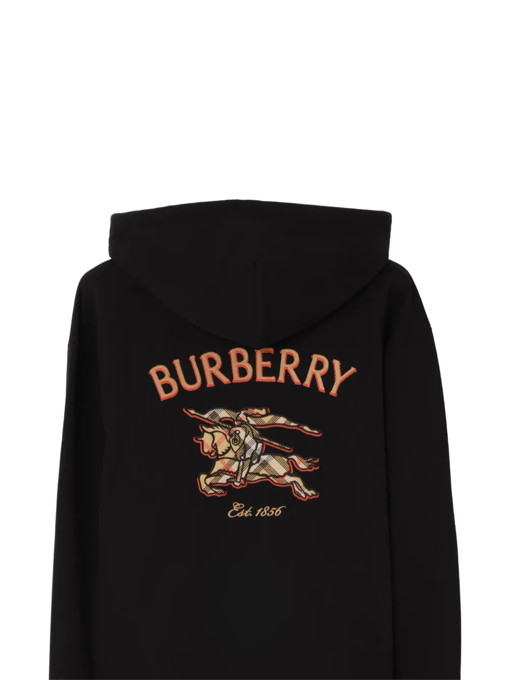 Burberry Knight Check hoodie met rits Zwart
