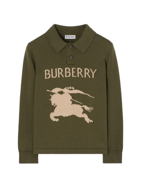 Burberry Kids long-sleeve cotton polo shirt