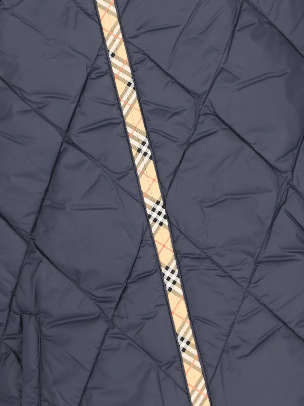 Burberry Kids Gewatteerde bodywarmer met geruite afwerking Zwart