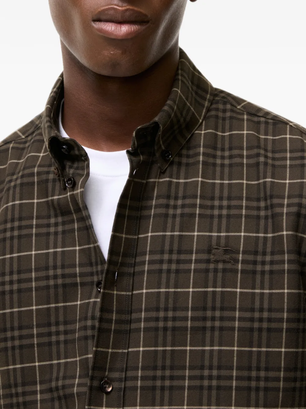 Burberry Geruit overhemd Bruin
