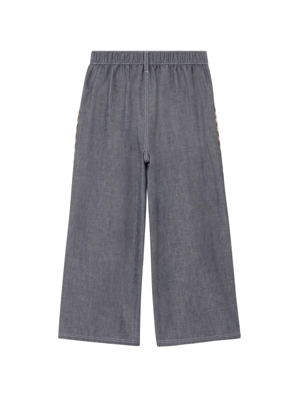 Burberry Kids Katoenen chambray broek Grijs