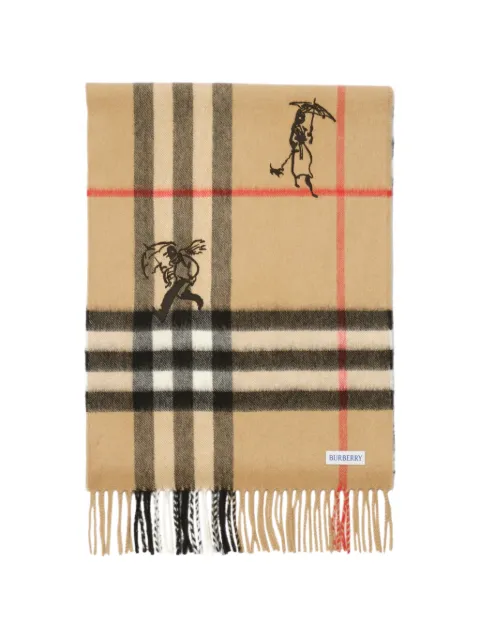 Burberry bufanda Mates de cachemira con motivo Check
