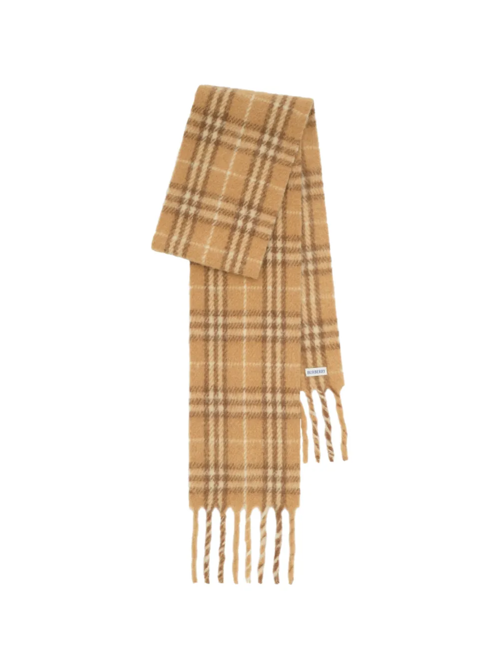 Burberry Geruite sjaal van alpacawolblend Beige