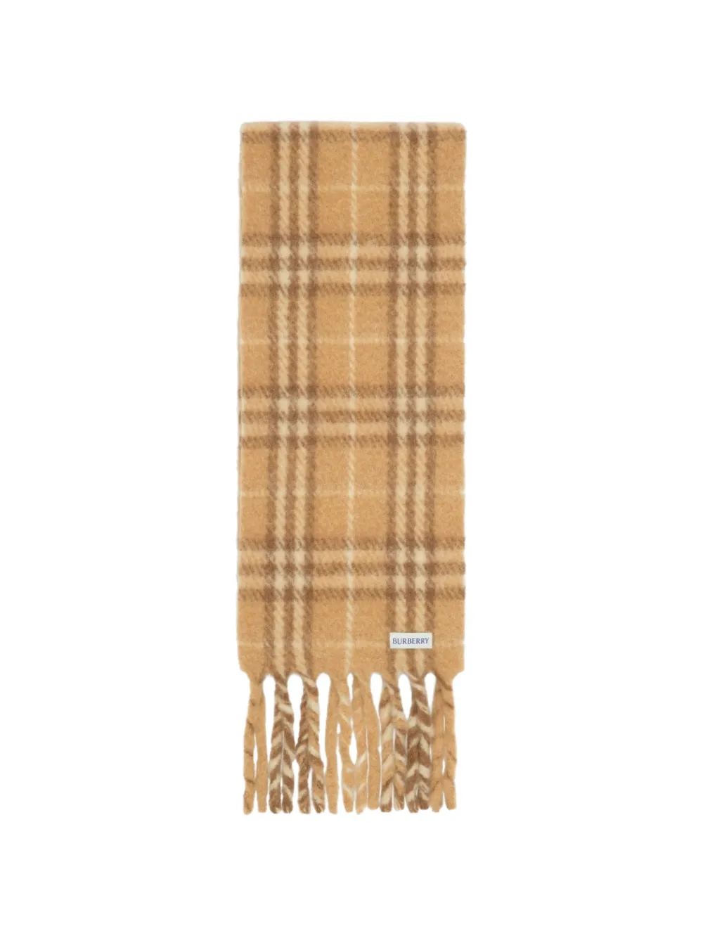 Burberry Sciarpa sottile in misto alpaca e lana Check - Toni neutri