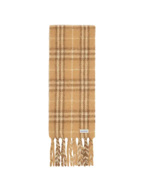 Burberry narrow check alpaca-wool-blend scarf