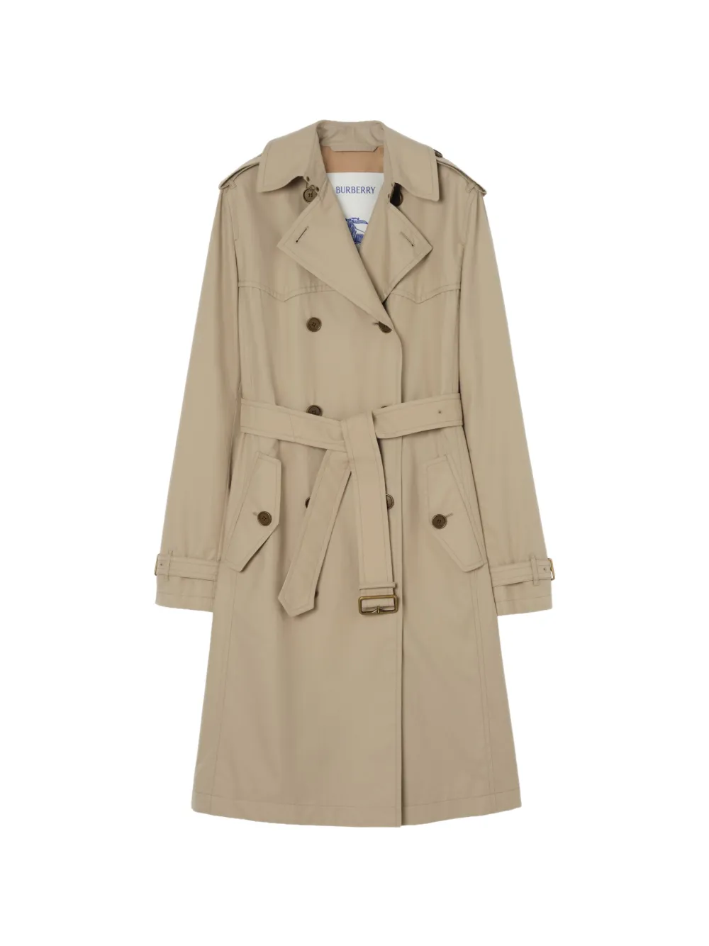 Burberry Langer Foxfield Trenchcoat aus Gabardine mit Seidenfutter - Nude