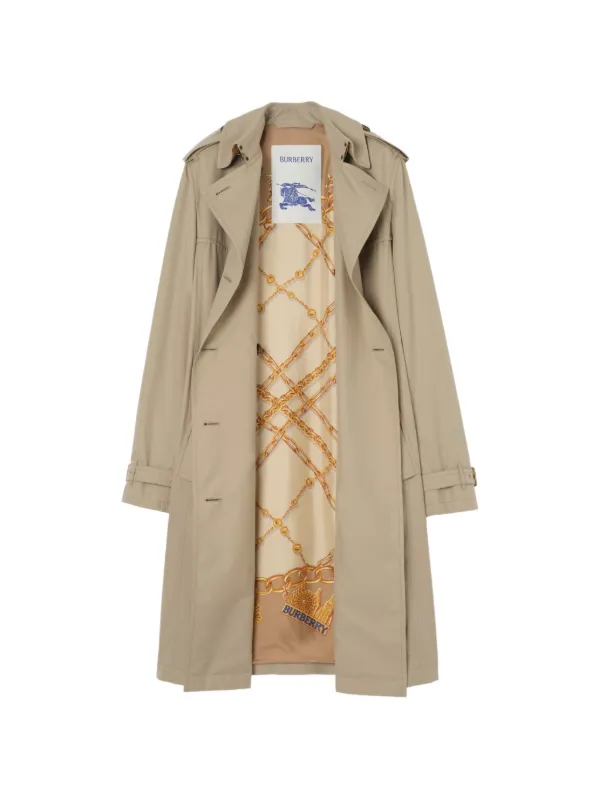 Burberry Long silk-lined Tropical Gabardine Foxfield Trench Coat