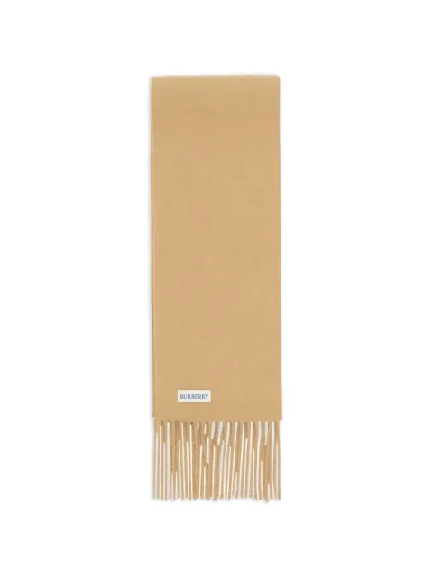 Burberry Sciarpa sottile in cashmere con etichetta Check