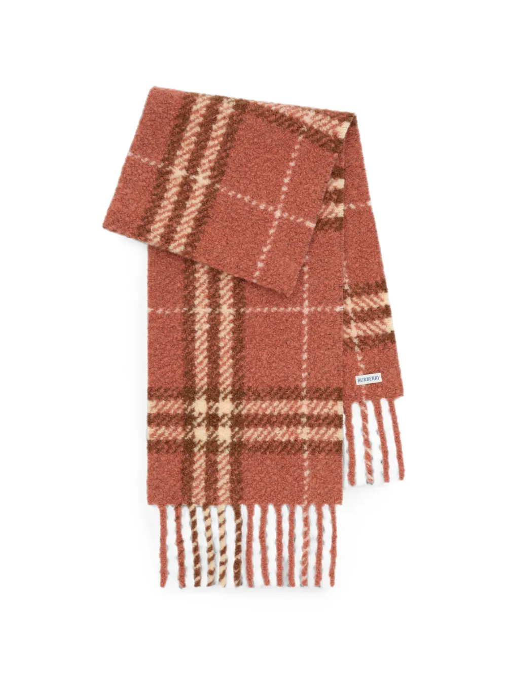 Burberry Geruite wollen tweed sjaal Oranje