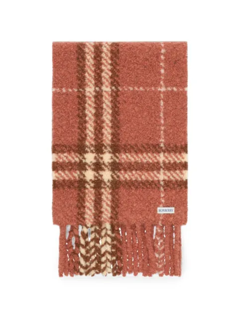Burberry plaid wool tweed scarf