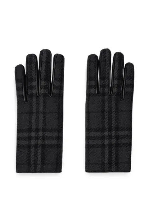 Burberry Check wool gloves
