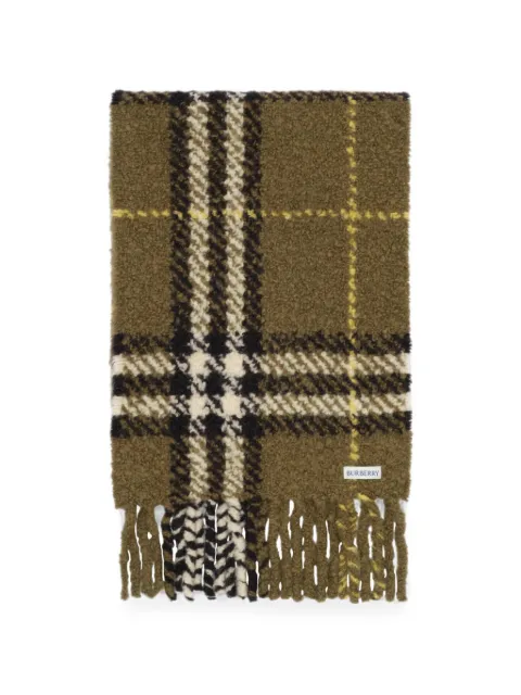 Burberry plaid wool tweed scarf