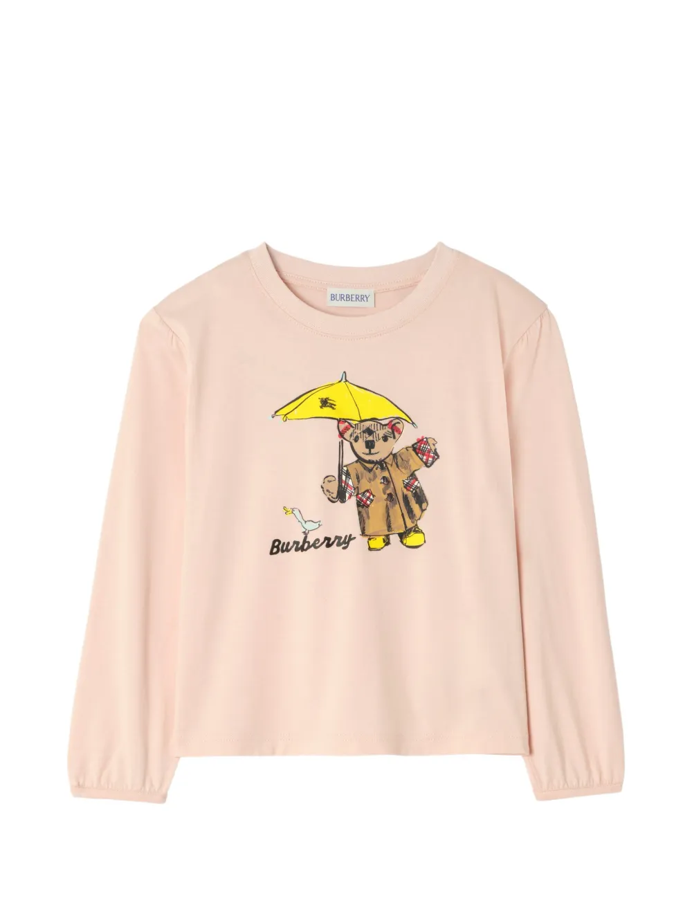 Burberry Kids T-shirt a maniche lunghe con stampa orso - Rosa