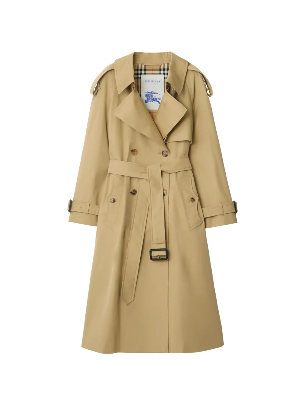 Burberry Trench lungo Fitzrovia in gabardine - Toni neutri