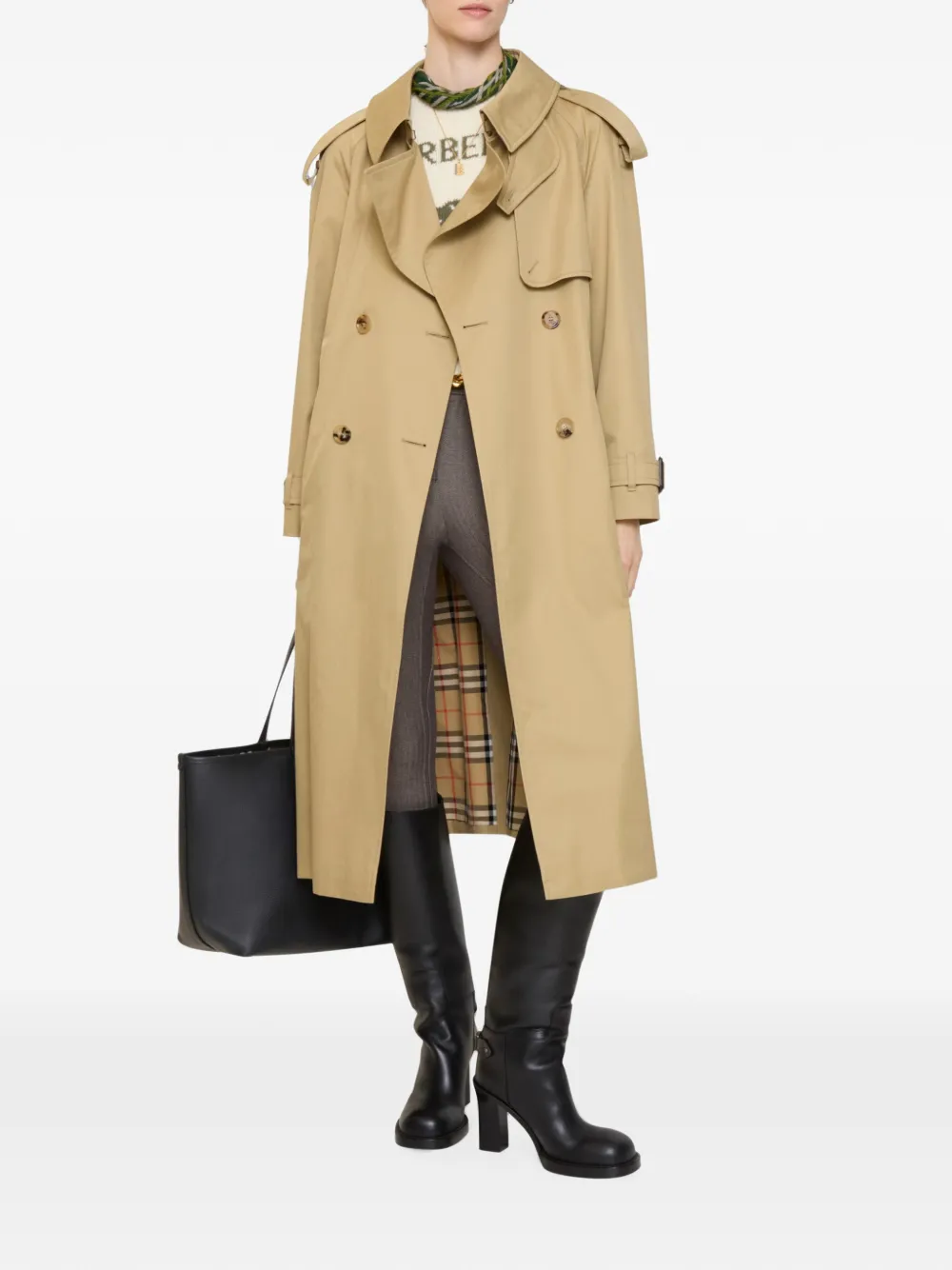 Burberry Lange gabardine Fitzrovia trenchcoat Beige