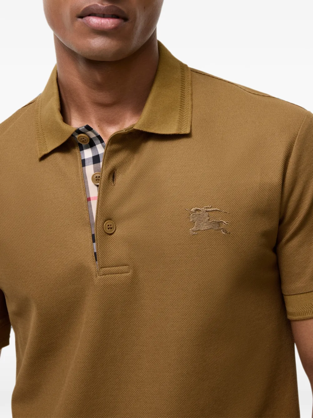 Burberry Katoenen poloshirt Bruin