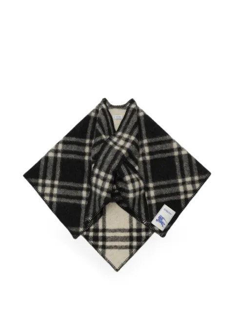 Burberry check wool scarf capelet