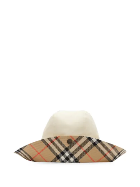 Burberry Check brim tropical gabardine hat