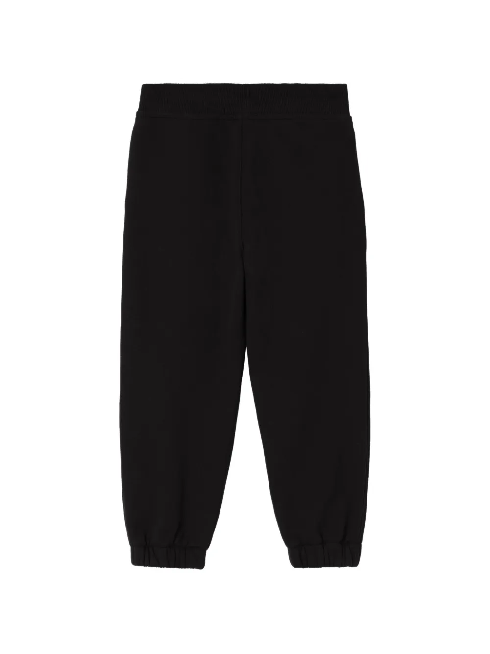 Burberry Kids Checkered Knight-stamp track pants Zwart