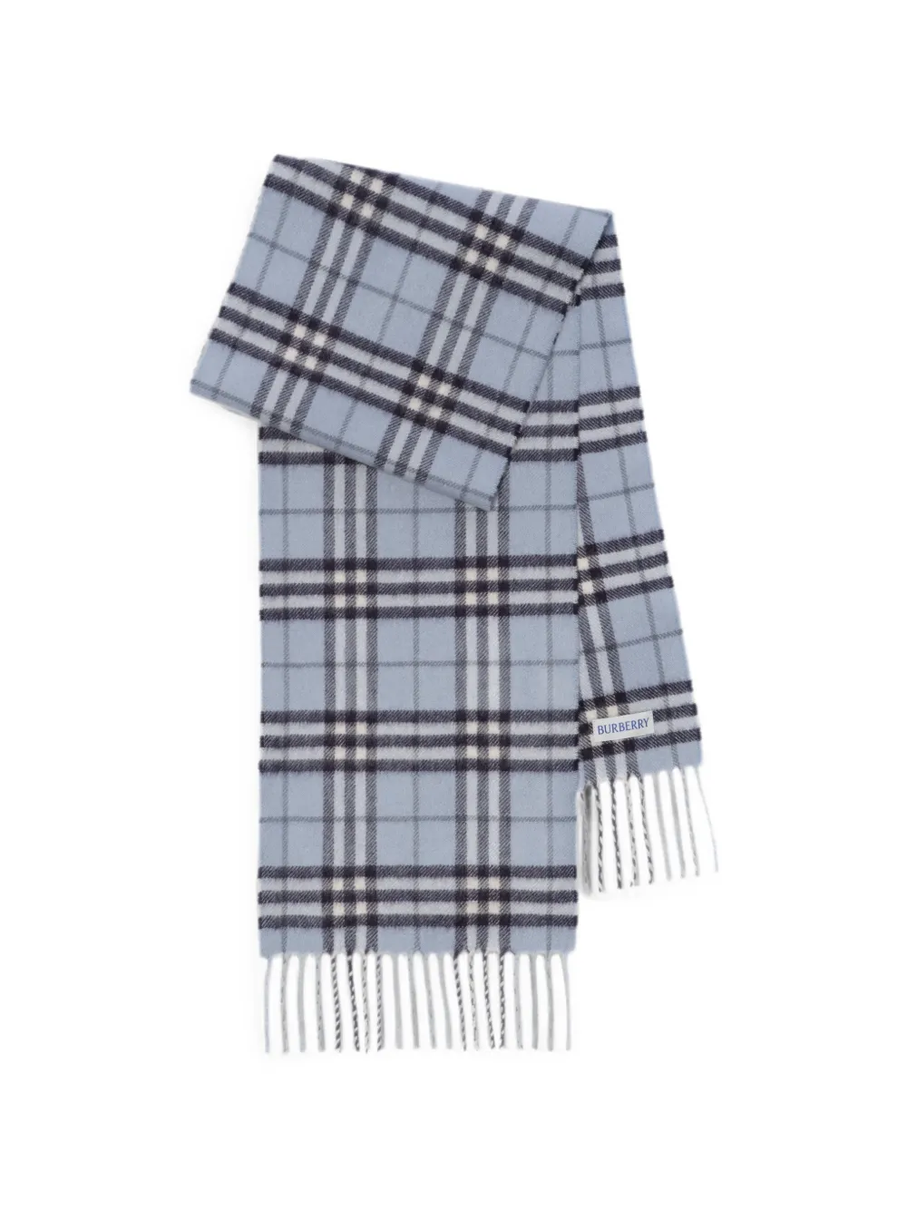 Burberry Kids Geruite kasjmier sjaal Blauw