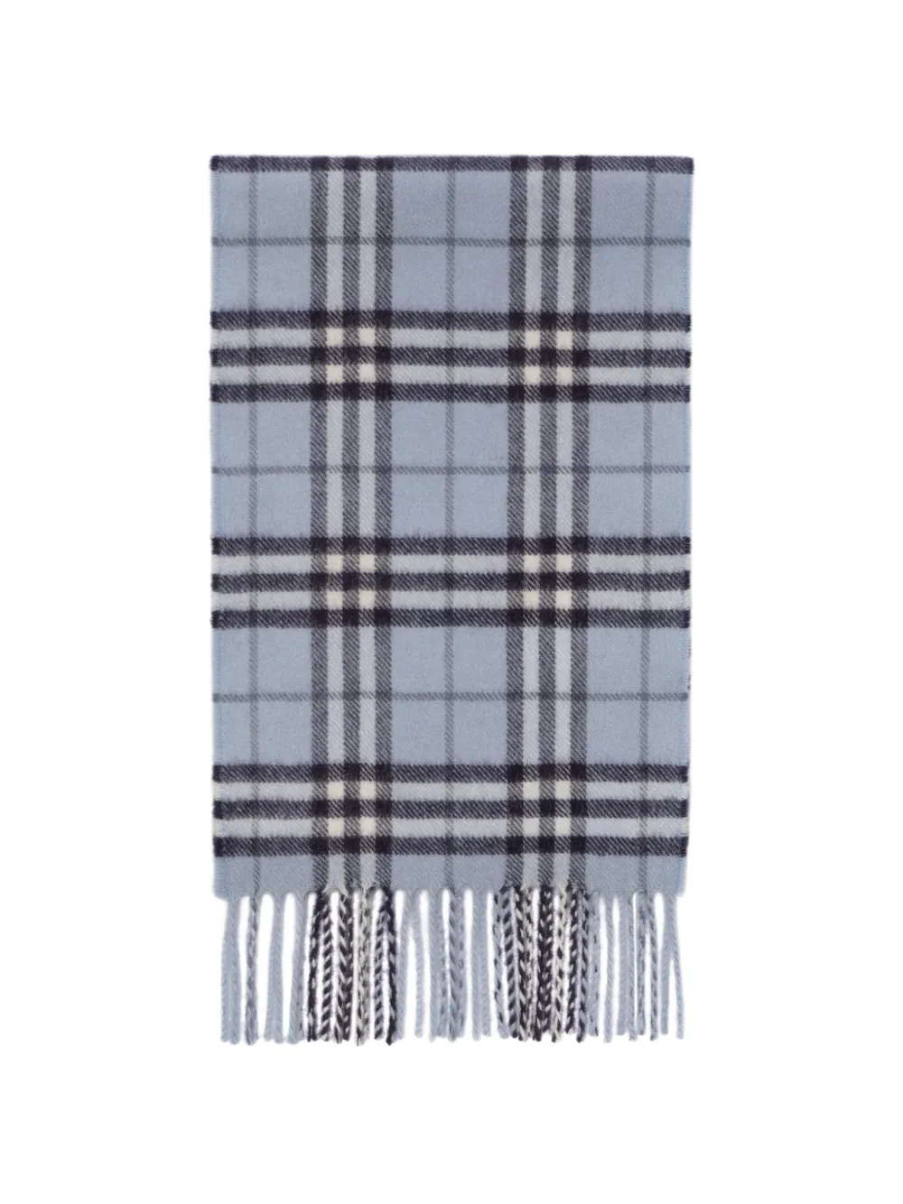 Burberry Kids Check cashmere scarf - Blu