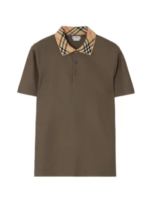 Burberry チェックカラーポロシャツ | グリーン | FARFETCH JP