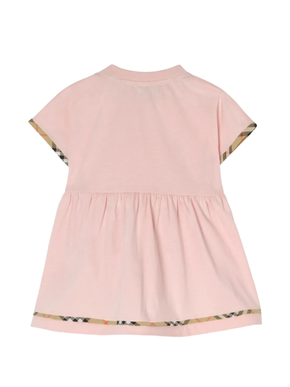 Burberry Kids Check-trim cotton dress set Roze