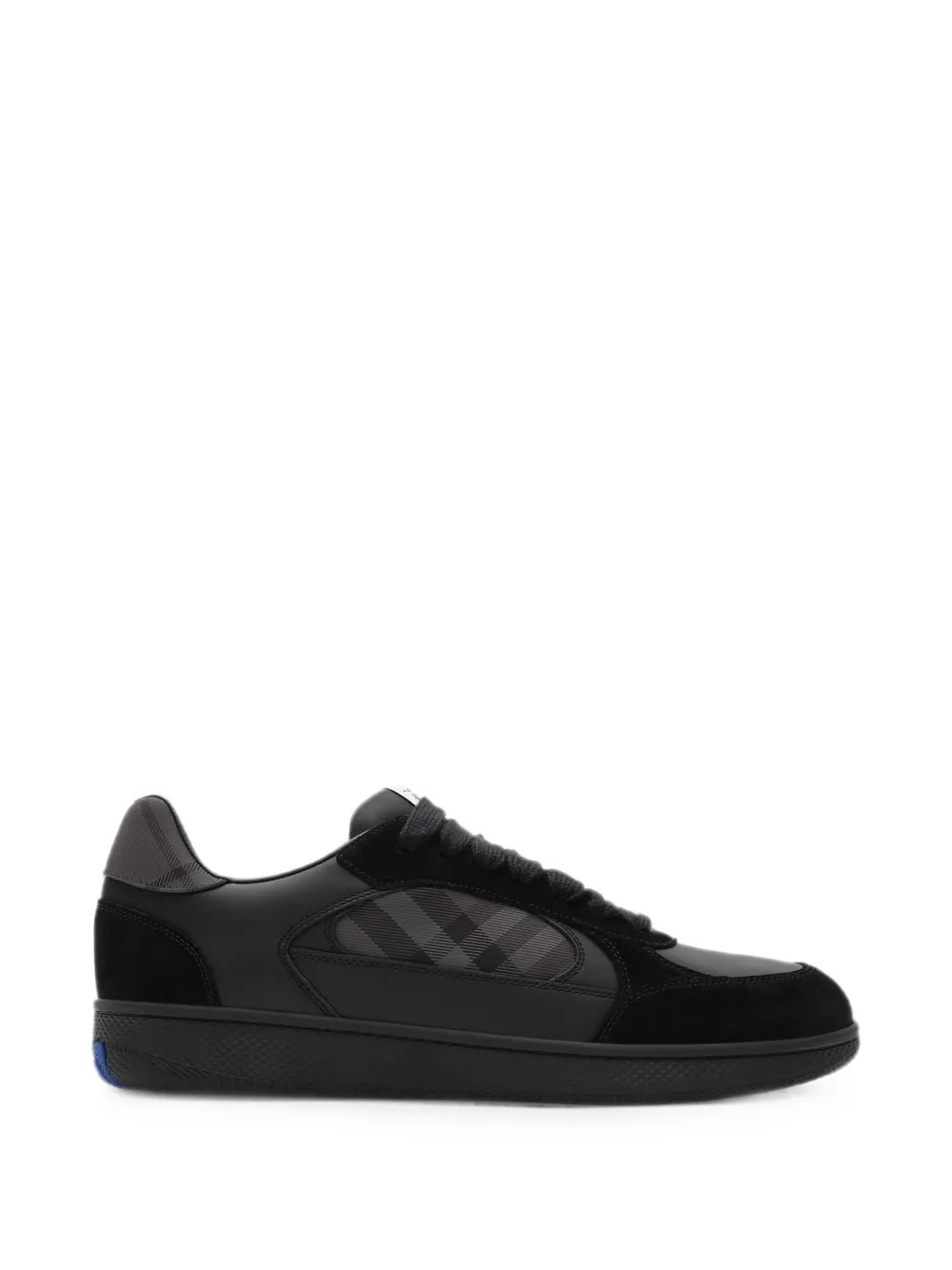 Burberry Check leren sneakers met vlek Zwart
