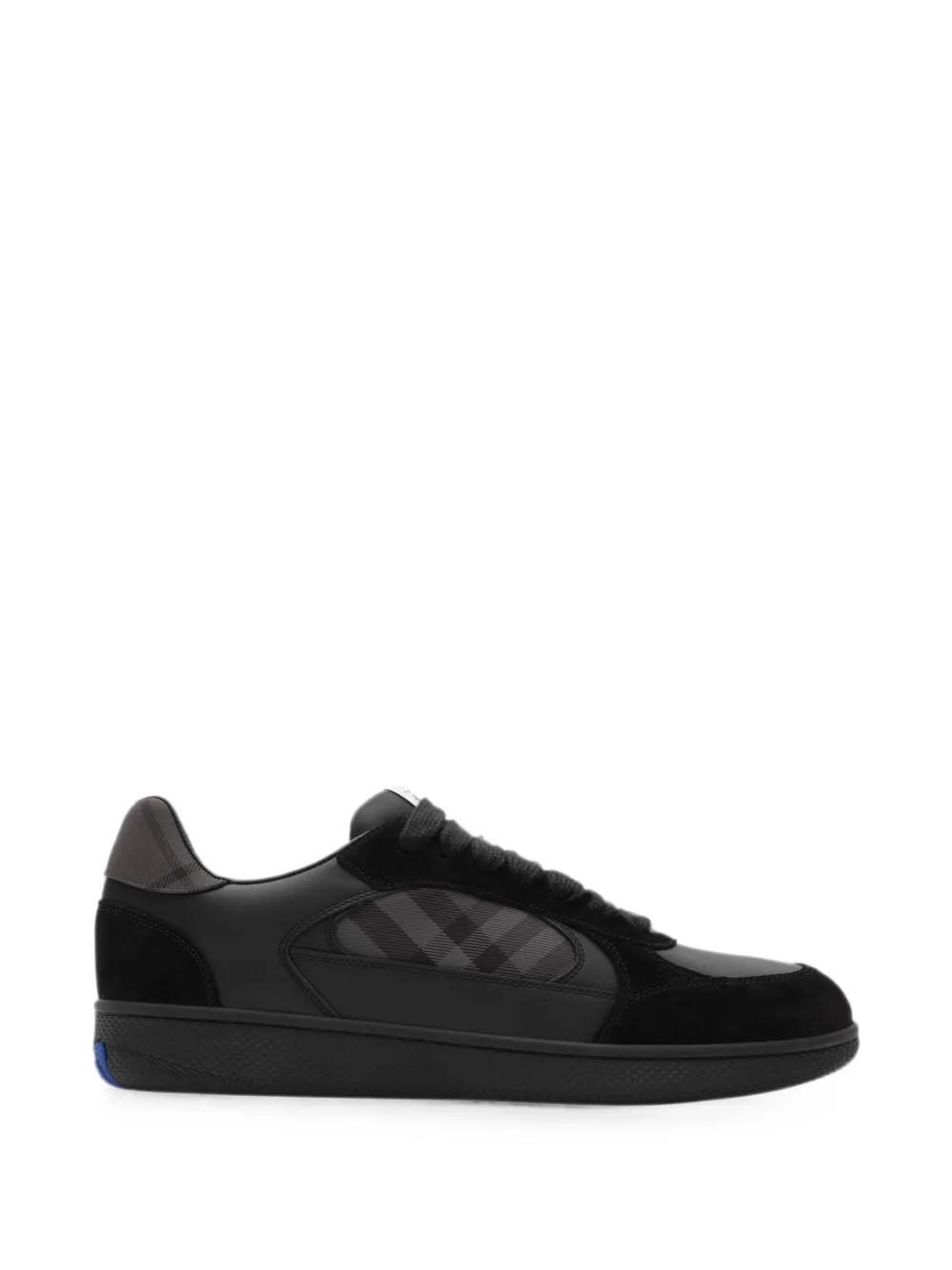 Burberry Check leren sneakers met vlek Zwart
