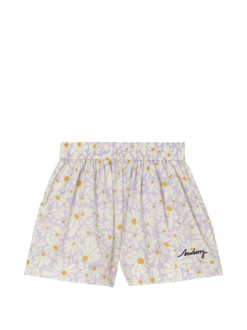 Burberry Kids Daisy printed shorts - Purple