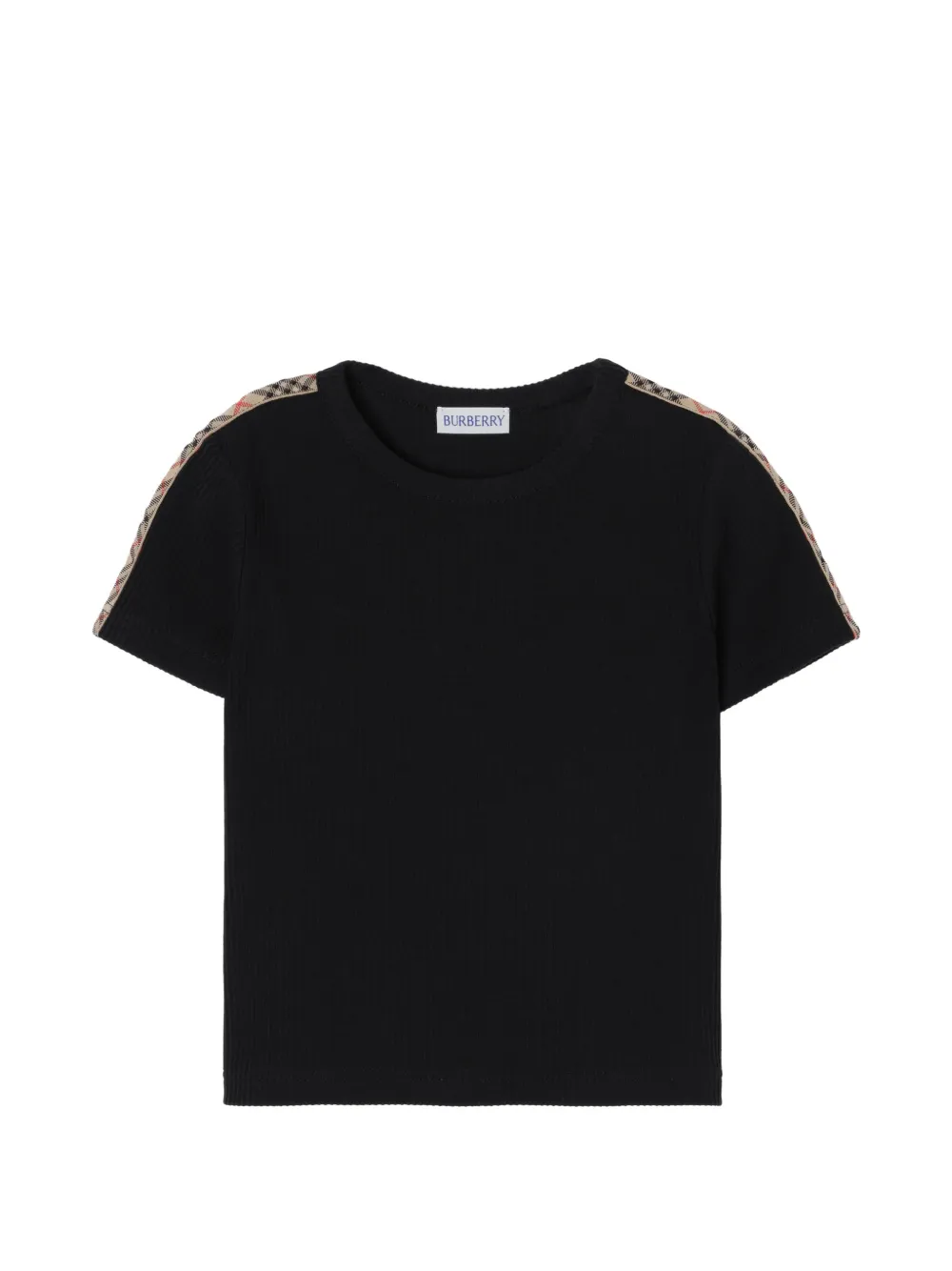 Burberry Kids T-shirt a quadri - Nero