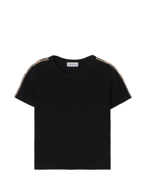 Burberry Kids check-detail T-shirt