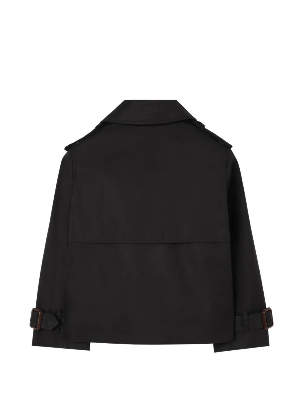 Burberry Kids Katoenen trenchcoat met dubbele rij knopen Zwart