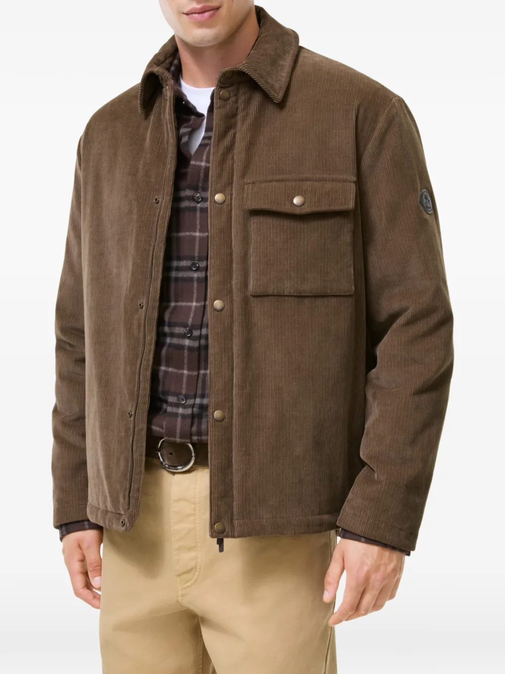 Burberry Dalewood ribfluwelen shirtjack Bruin