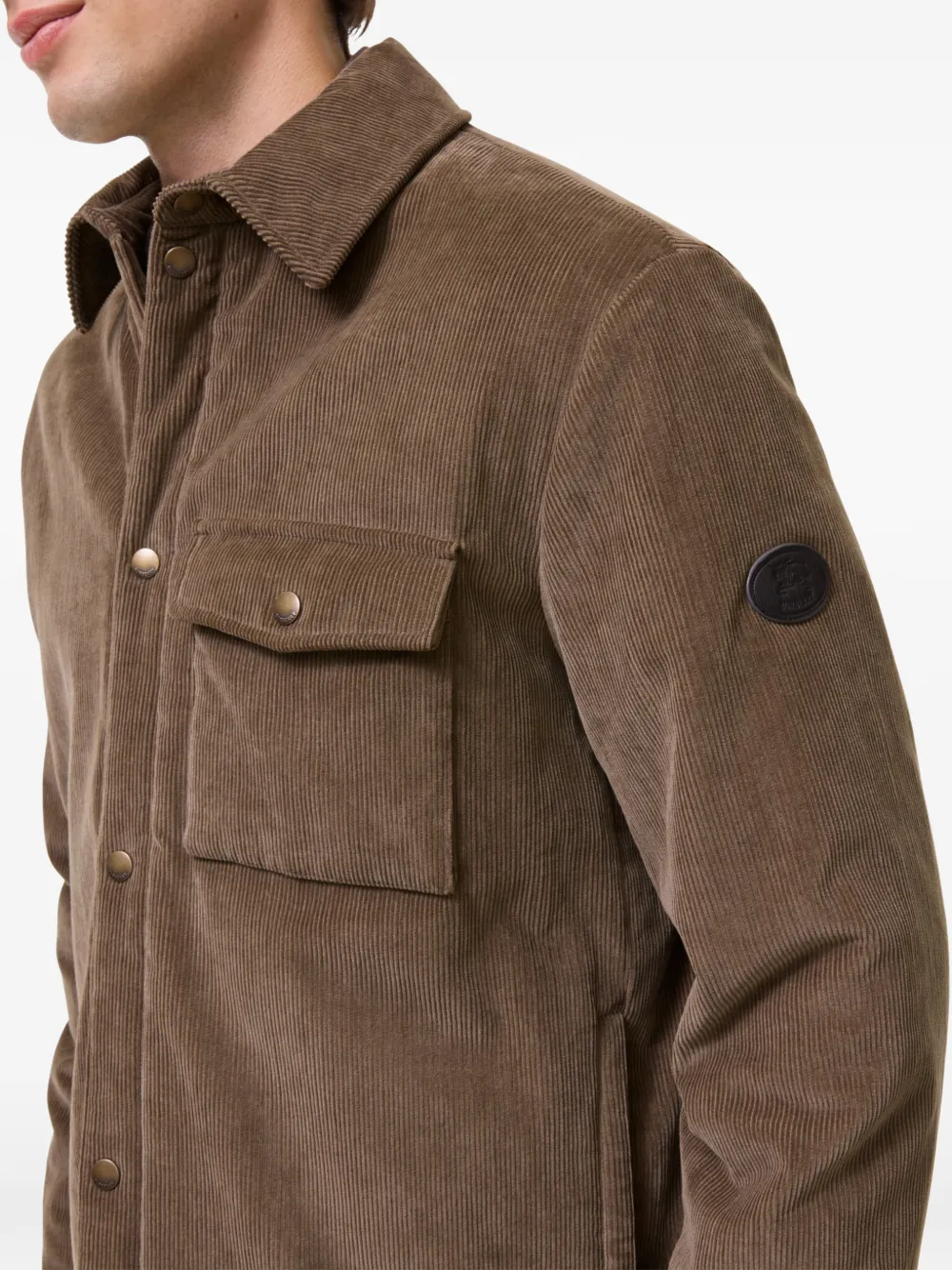 Burberry Dalewood ribfluwelen shirtjack Bruin