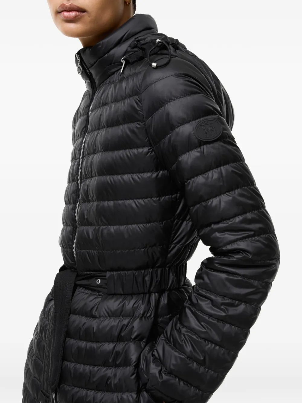 Burberry Amberley nylon donsjas Zwart