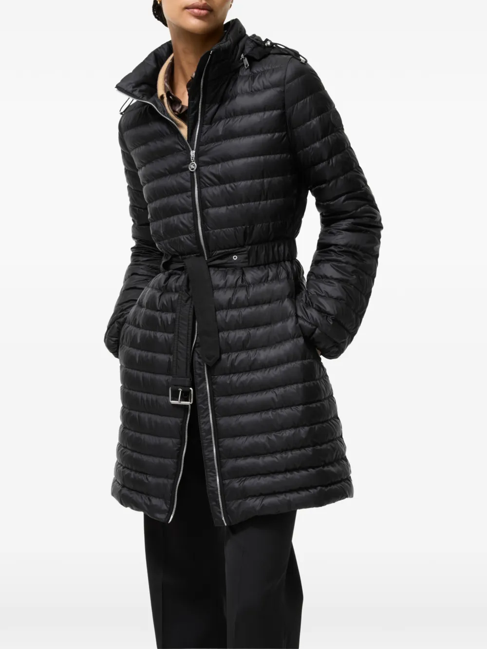 Burberry Amberley nylon donsjas Zwart