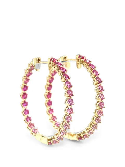 Lisa Nik Rainbow sapphire hoop earrings