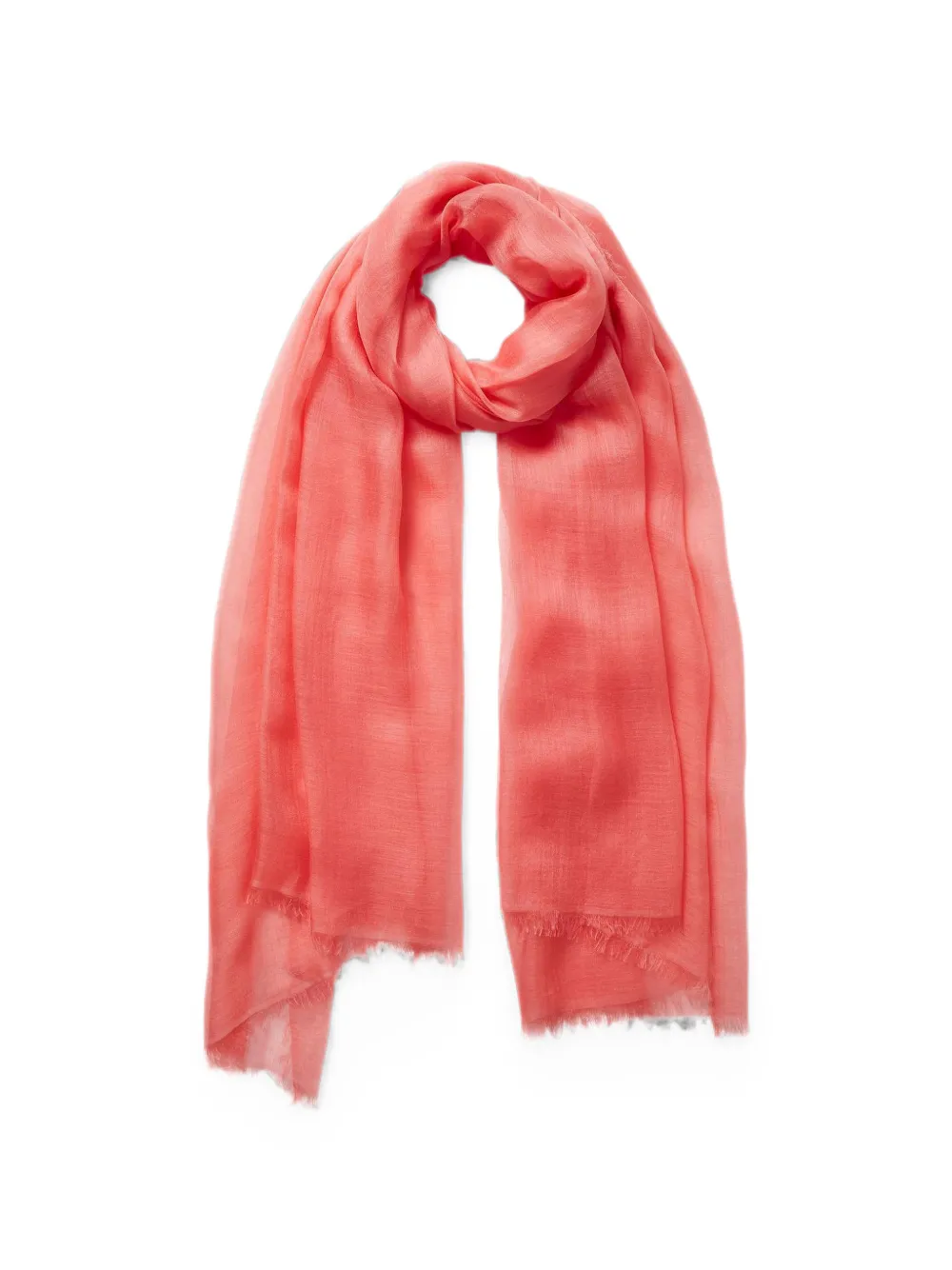 Jane Carr Cloud frayed scarf - Orange