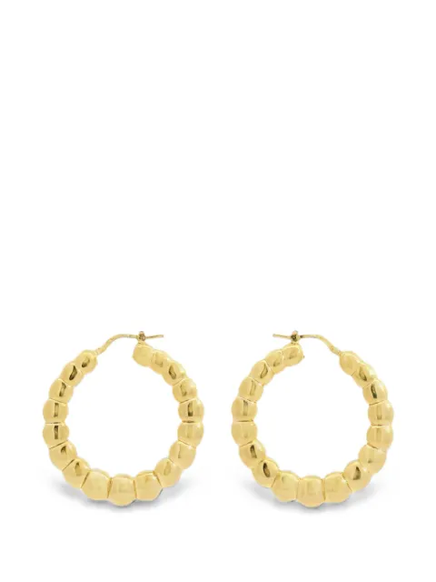Lisa Nik Golden Dreams beaded hoop earrings