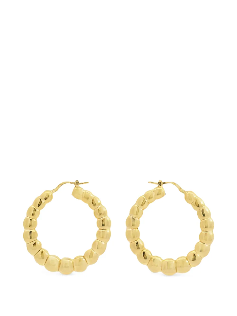 Lisa Nik Golden Dreams beaded hoop earrings