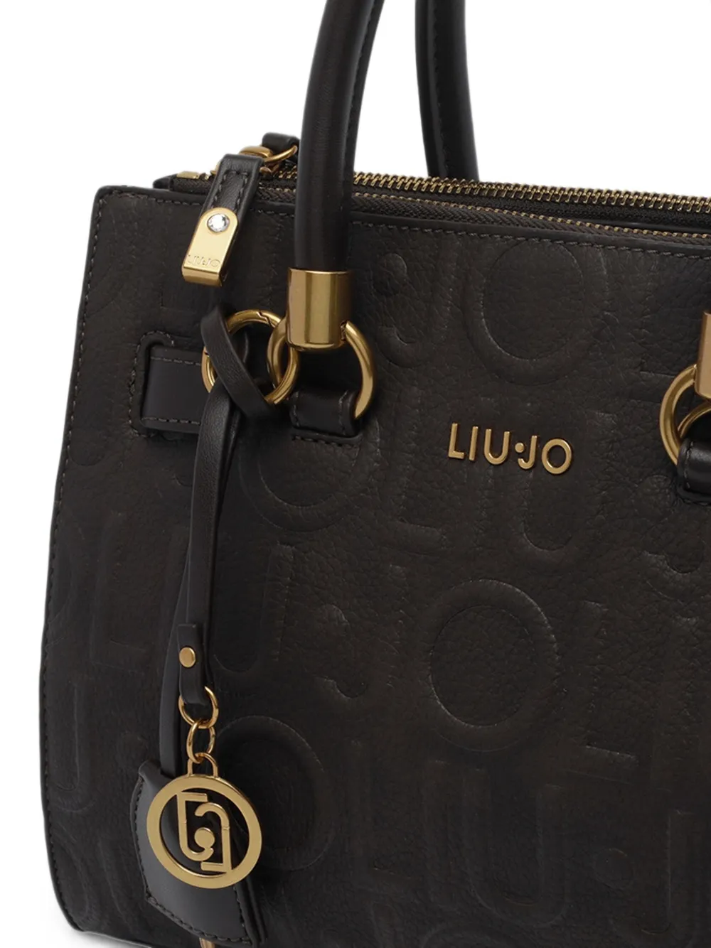 LIU JO Kleine tas met logo-reliëf Bruin