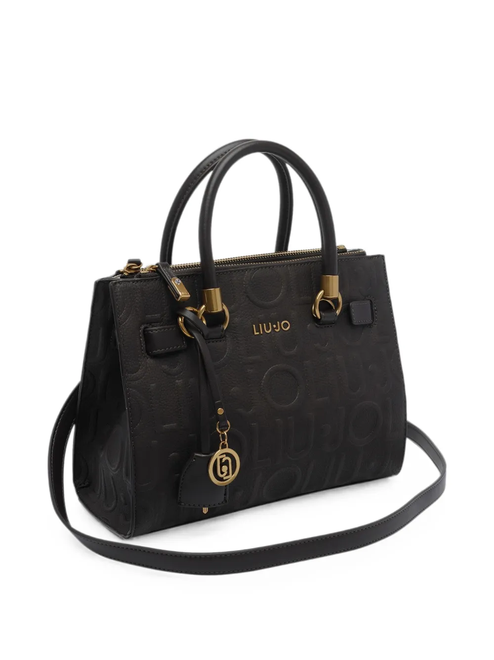 LIU JO Kleine tas met logo-reliëf Bruin