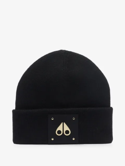Moose Knuckles Icon logo-patch beanie hat