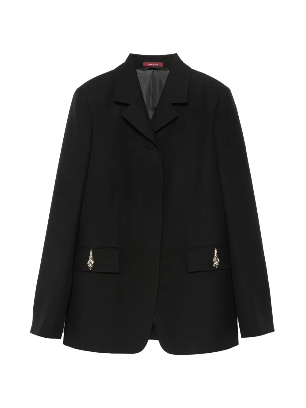 Gucci tiger-head crêpe jacket - Nero