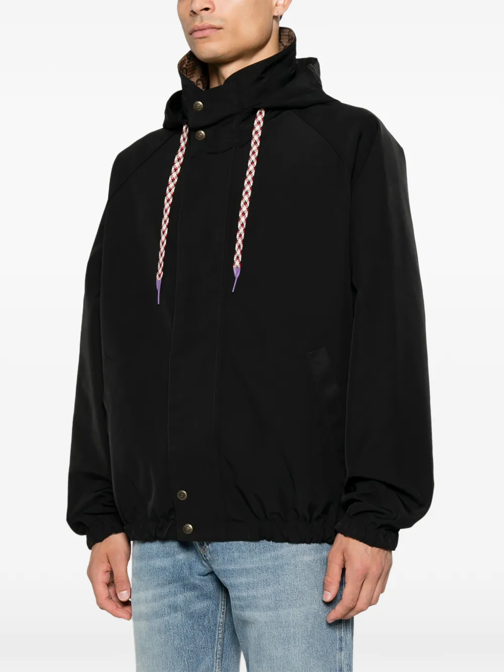 Gucci GG omkeerbaar canvas jack Zwart