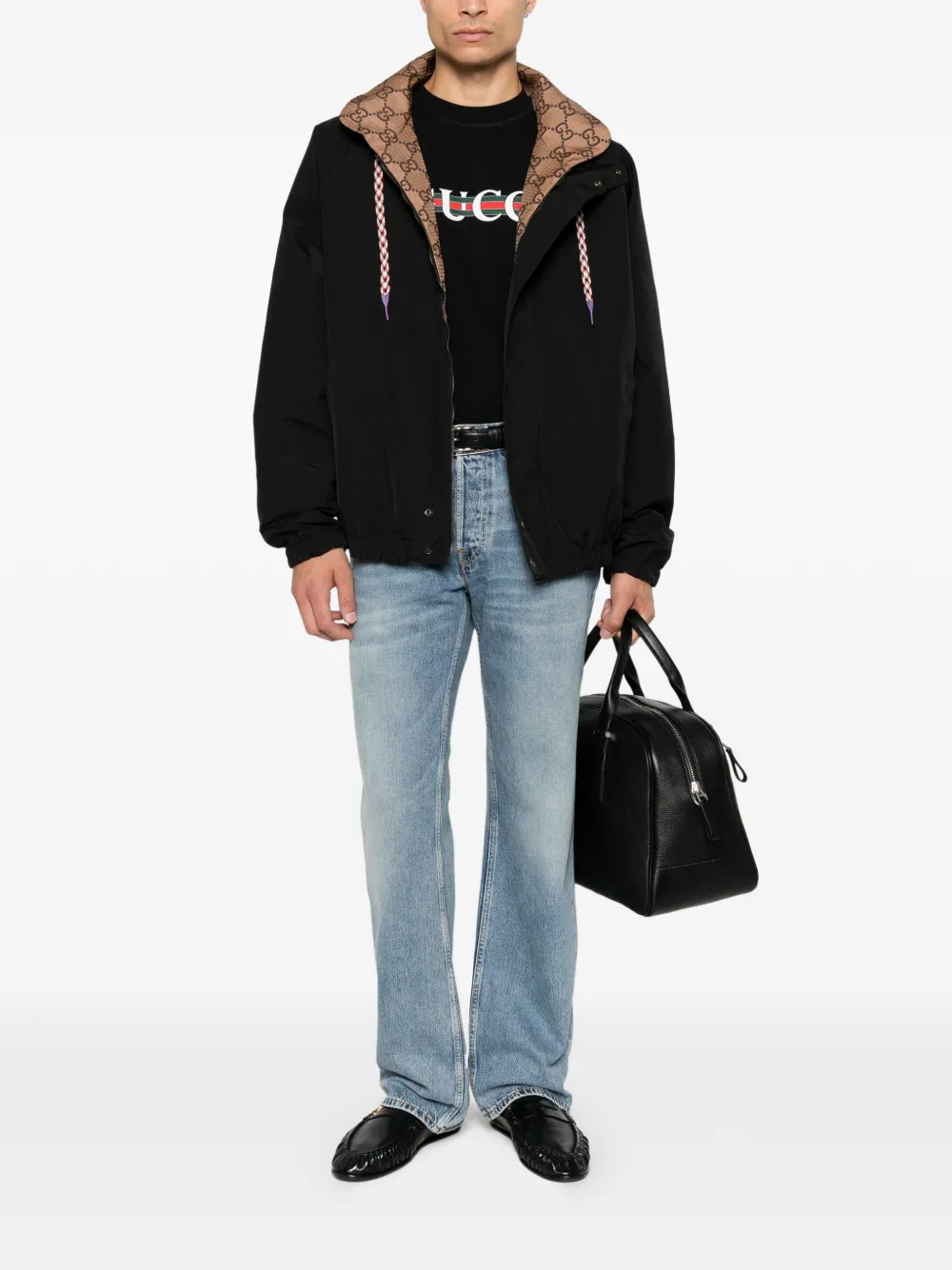 Gucci GG omkeerbaar canvas jack Zwart